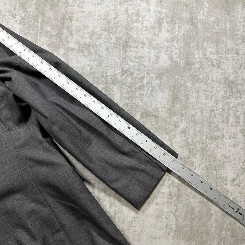 Lauren Ralph Lauren Blazer Mens 46 R Gray 100% Wool Two Button Sport Coat